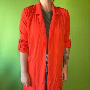 Long orange casual blazer / Medium